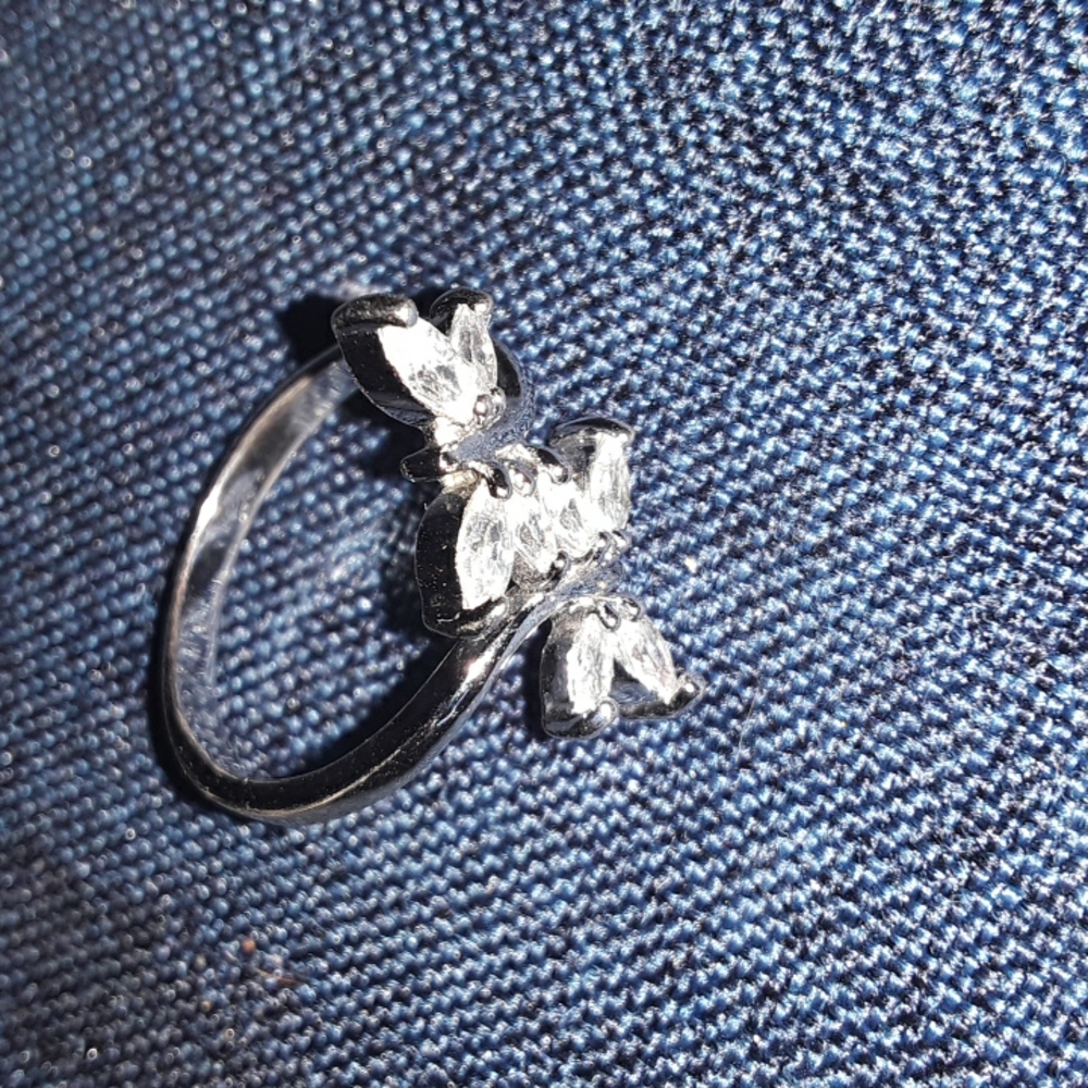 Silver plated fantasy ring